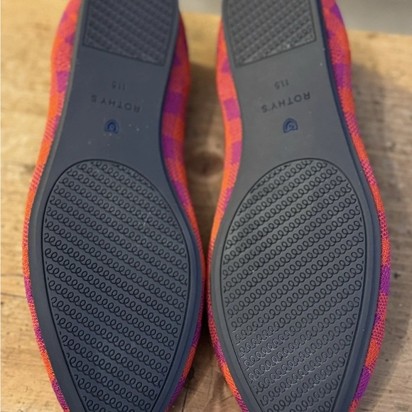 ROTHY’s The Pomegranate Gingham Flats Square Toe Women's Size 11.5 - Picture 5 of 6